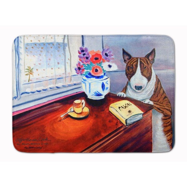 Carolines Treasures Bull Terrier Machine Washable Memory Foam Mat 7249RUG - main